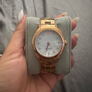 Kate Spade watch rose gold white quartz stainless steel